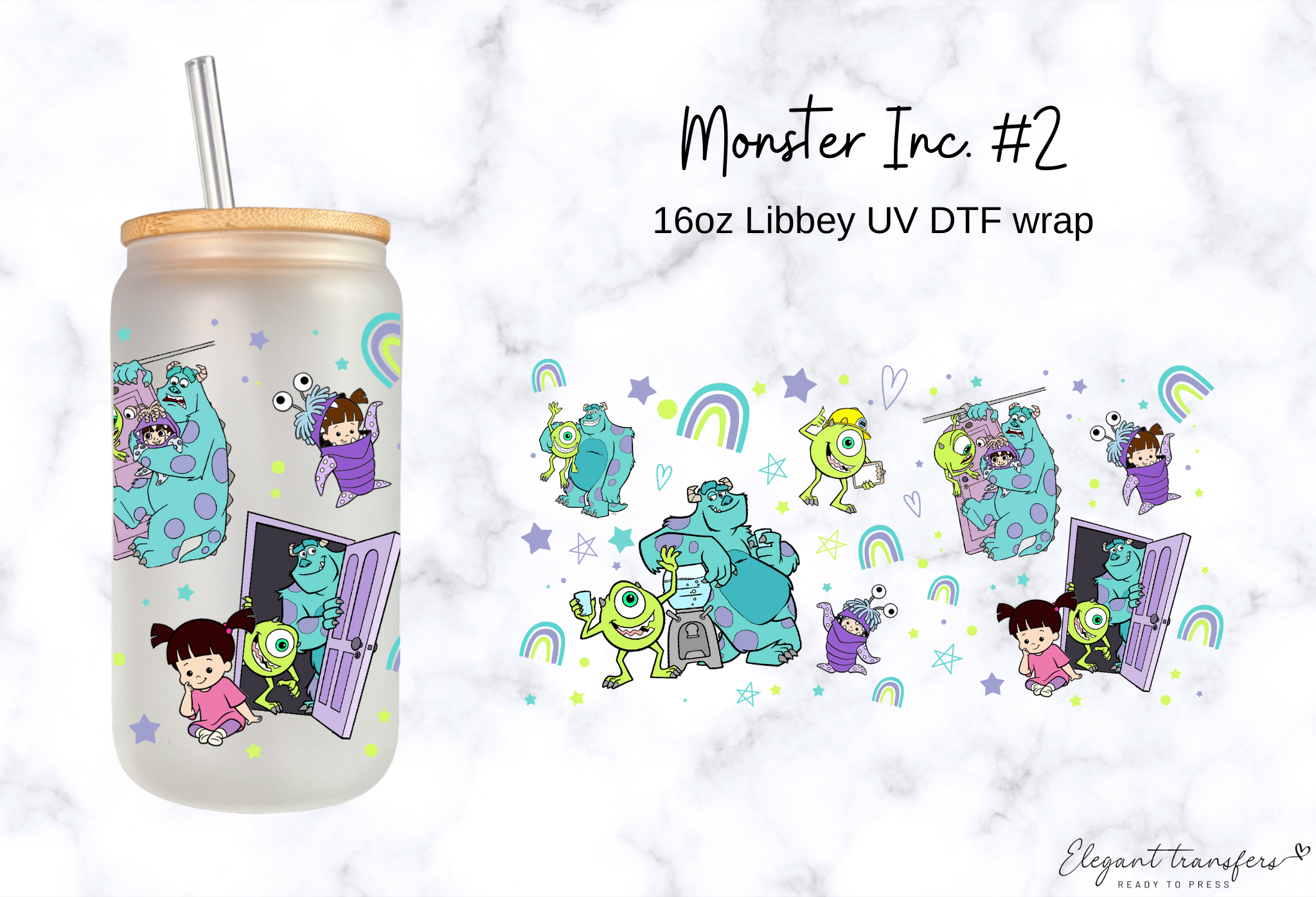 Ghostly Mouse and Bats UV-DTF Cup Wrap