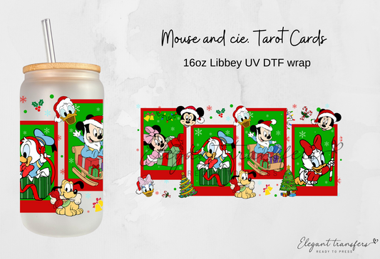 Mouse & cie. Tarot Cards Wrap [UV DTF - 16oz Libbey Glass Can] | Ready to Apply | Physical item