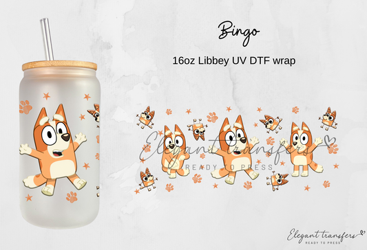 Bingo Cup Wrap [UV DTF - 16oz Libbey Glass Can] | Ready to Apply | Physical Product | Transfer