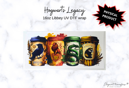 Hogwarts Legacy Cups Wrap [UV DTF - 16oz Libbey Glass Can] | Ready to Apply | Physical Product | Transfer