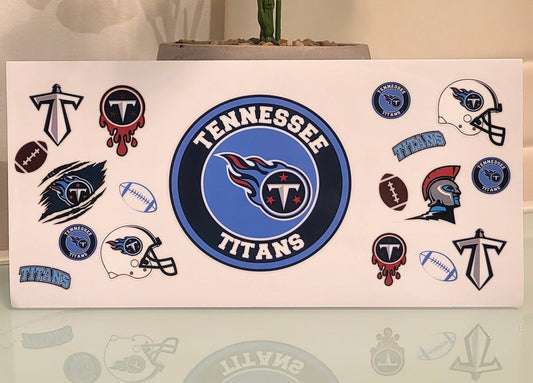 Tennesse Titans Wrap [UV DTF - 16oz Libbey Glass Can] | Ready to Apply | Physical Product | Transfer