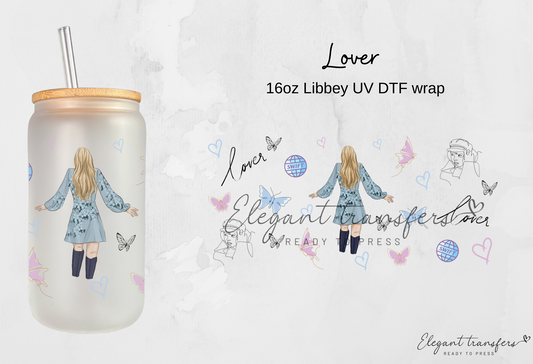 Lover Wrap [UV DTF - 16oz Libbey Glass Can] | Ready to Apply | Physical Product | Transfer