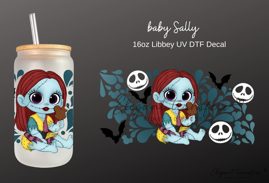 Baby Sally Wrap [UV DTF - 16oz Libbey Glass Can] | Ready to Apply | Physical Product | Transfer