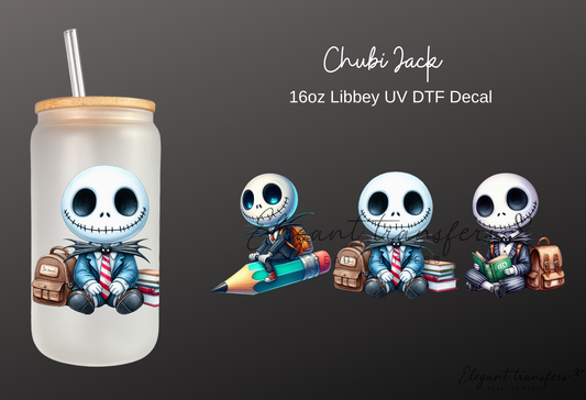 Chubi Jack Wrap [UV DTF - 16oz Libbey Glass Can] | Ready to Apply | Physical Product | Transfer