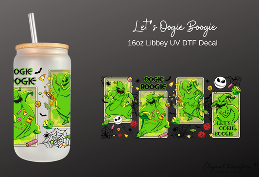 Let’s Oogie Boogie Wrap [UV DTF - 16oz Libbey Glass Can] | Ready to Apply | Physical Product | Transfer