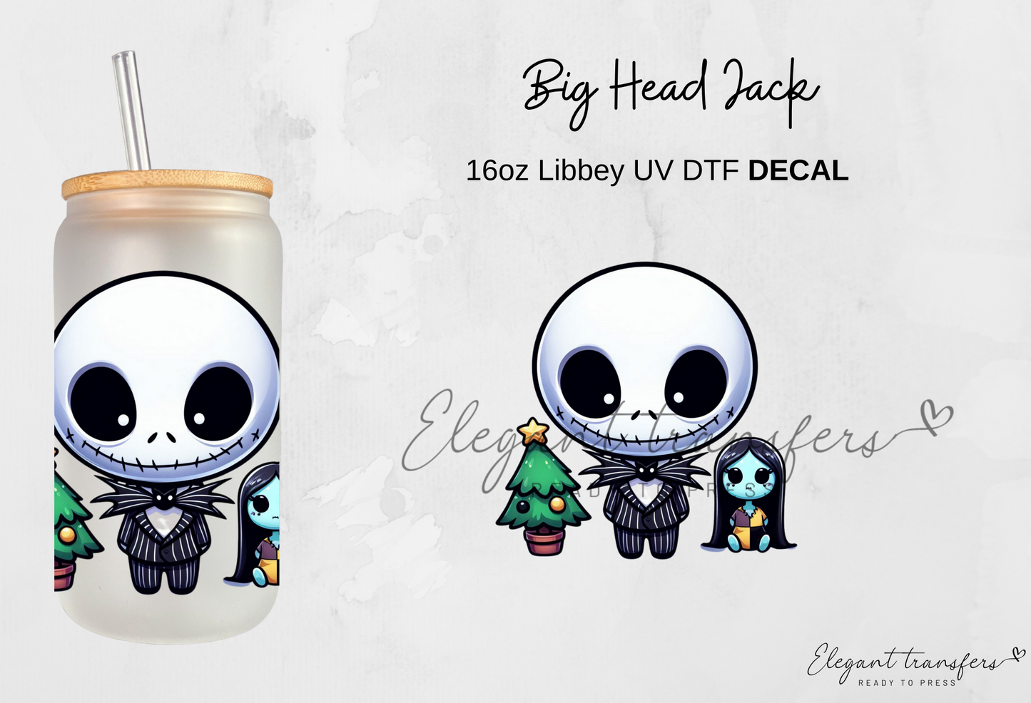 Baby Jack Decals [EXCLUSIVE UV DTF - 16oz Glass Can] | Ready to Apply | Physical Item