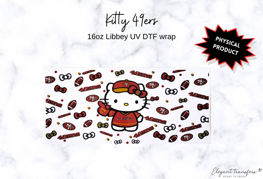 Kitty Astro Wrap [UV DTF - 16oz Libbey Glass Can] | Ready to Apply | Physical Product | Transfer