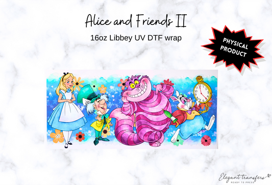 Alice and Friends II Wrap [UV DTF - 16oz Libbey Glass Can] | Ready to Apply | Physical Product | Transfer