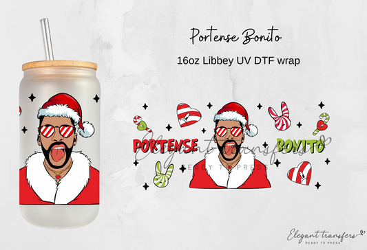 Portense Bonito Wrap [UV DTF - 16oz Libbey Glass Can] | Ready to Apply | Physical Item