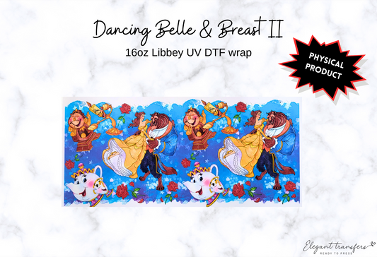 Dancing Belle & Breast II Wrap [UV DTF - 16oz Libbey Glass Can] | Ready to Apply | Physical Product | Transfer