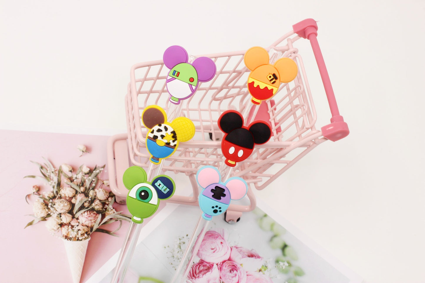 Balloon Cartoon Characters Collection Straw toppers