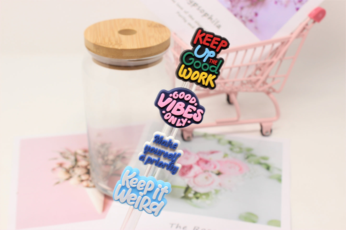 Motivational Quotes Collection Straw toppers