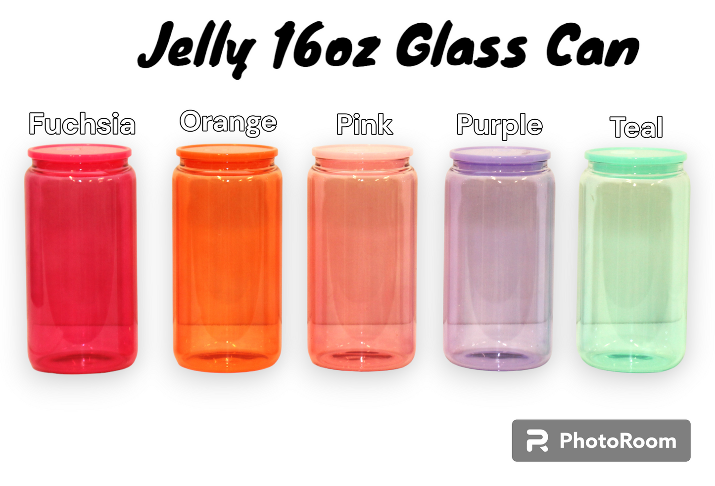 Jelly Color 16oz Glass Can