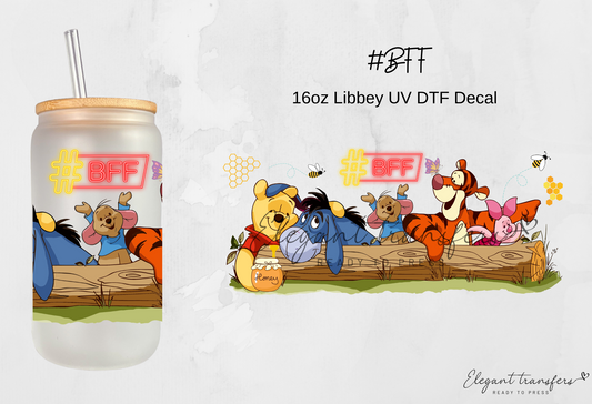 #BFF Wrap [UV DTF - 16oz Libbey Glass Can] | Ready to Apply | Physical Product | Transfer