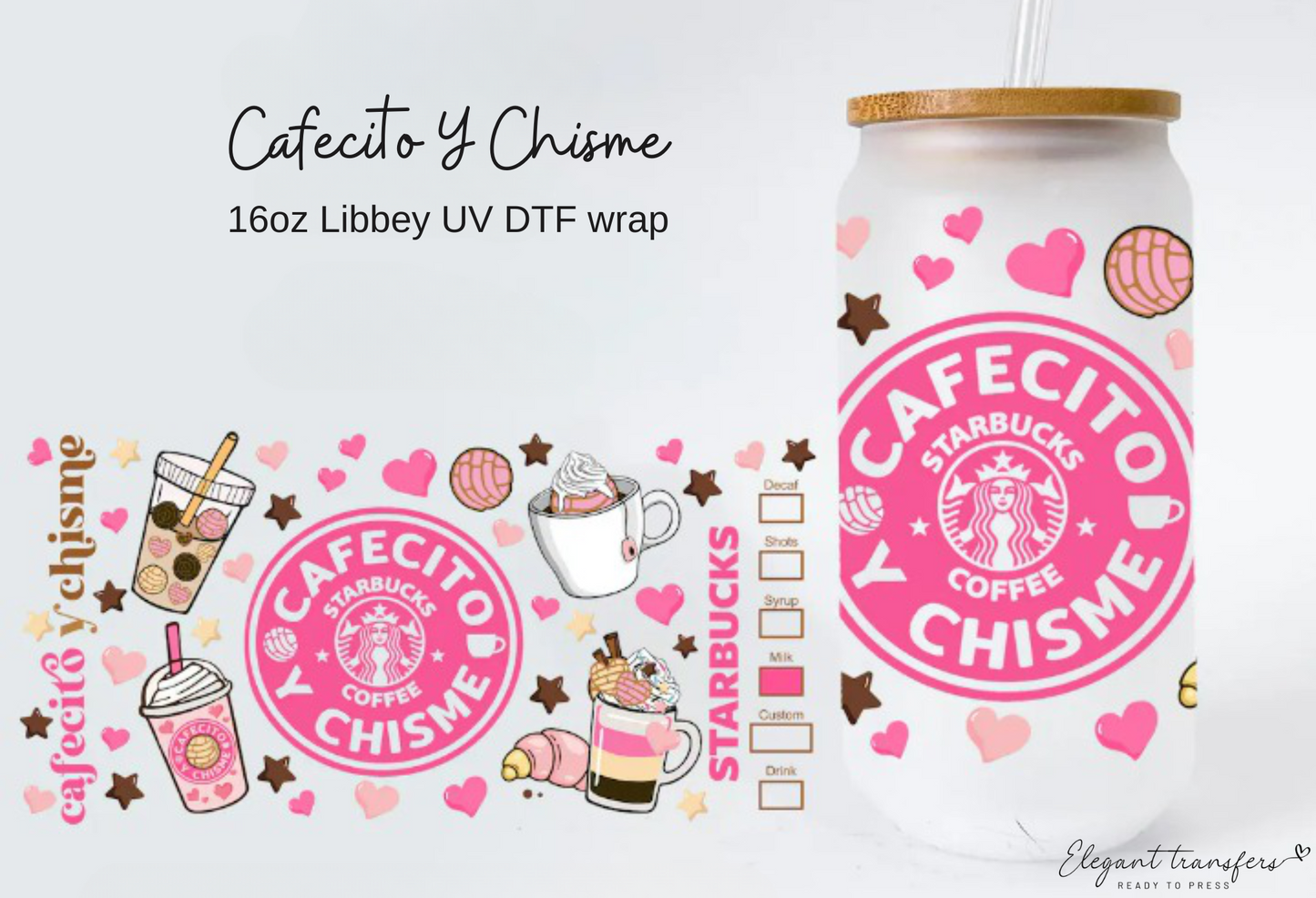 cafecito y chisme Libbey Can Glass Cup