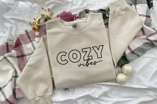 Cozy Vibes [Screen Print] | Ready to Apply | This is a Physical Product | Transfer |