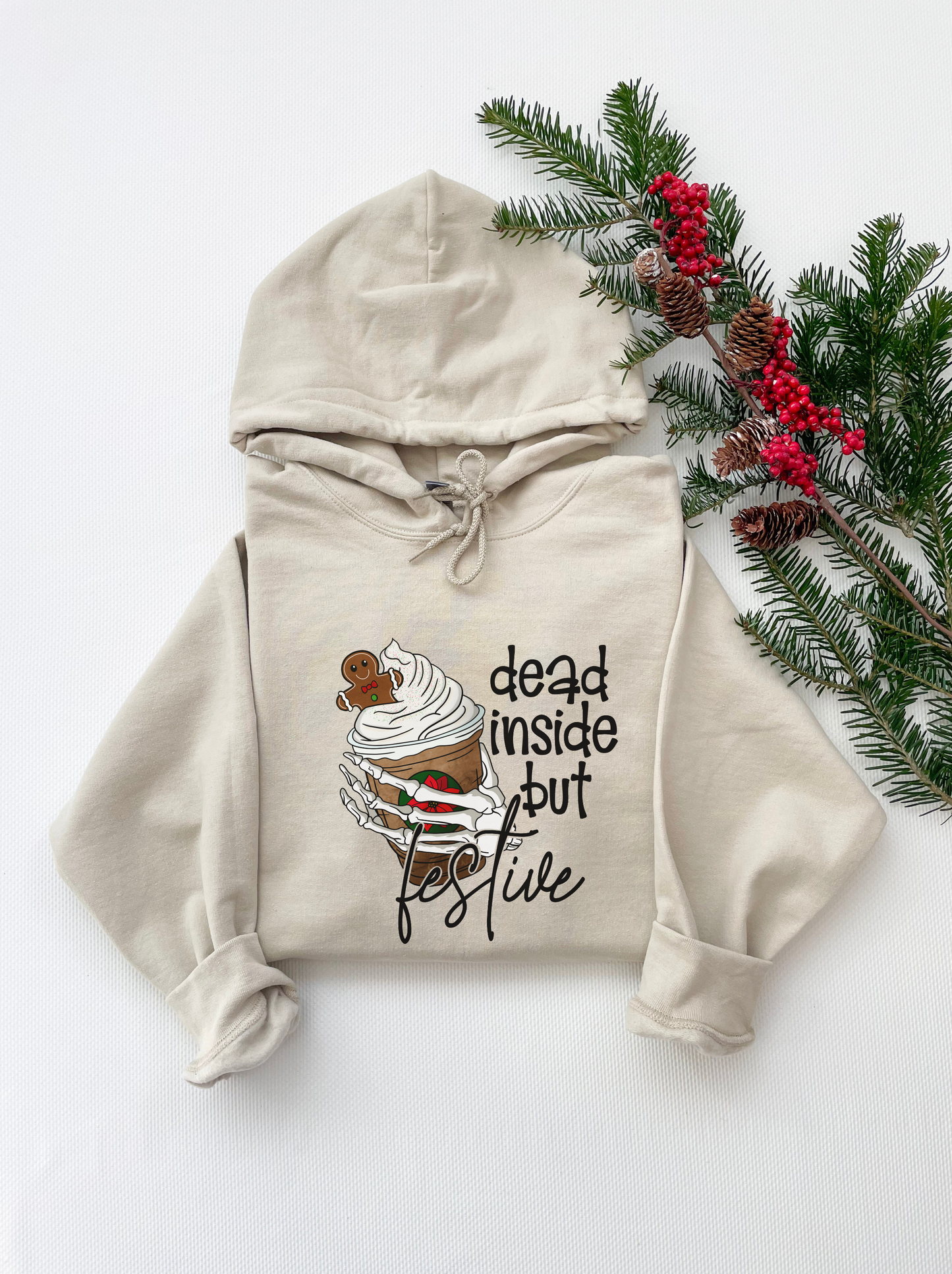 Dead Inside But Festive [DTF] | Ready to Apply | This is a Physical Product | Transfer |